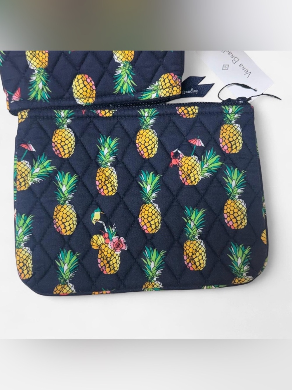 NWT Vera Bradley Pineapple and Toucan Cosmetic Zipper Pouch Trio - Picture 4 of 7